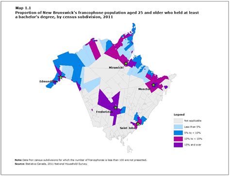 List of population centres in New Brunswick .